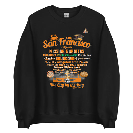 San Francisco Orange & Black Unisex Sweatshirt (Gildan 18000)