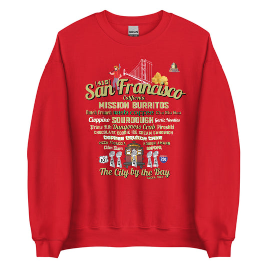 San Francisco Red & Gold Unisex Sweatshirt (Gildan 18000)