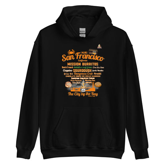 San Francisco Orange & Black Unisex Hoodie (Gildan 18500)