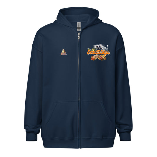 San Diego Navy Unisex Zip Hoodie (Gildan 18600)