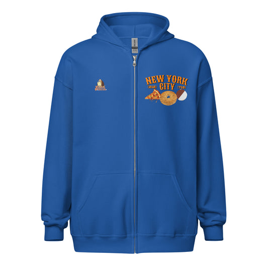 New York Amazins' (Queens) Unisex Zip Hoodie (Gildan 18600)