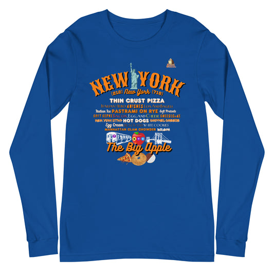 New York Amazins' (Queens) Unisex Long Sleeve T-shirt (Bella + Canvas 3501)