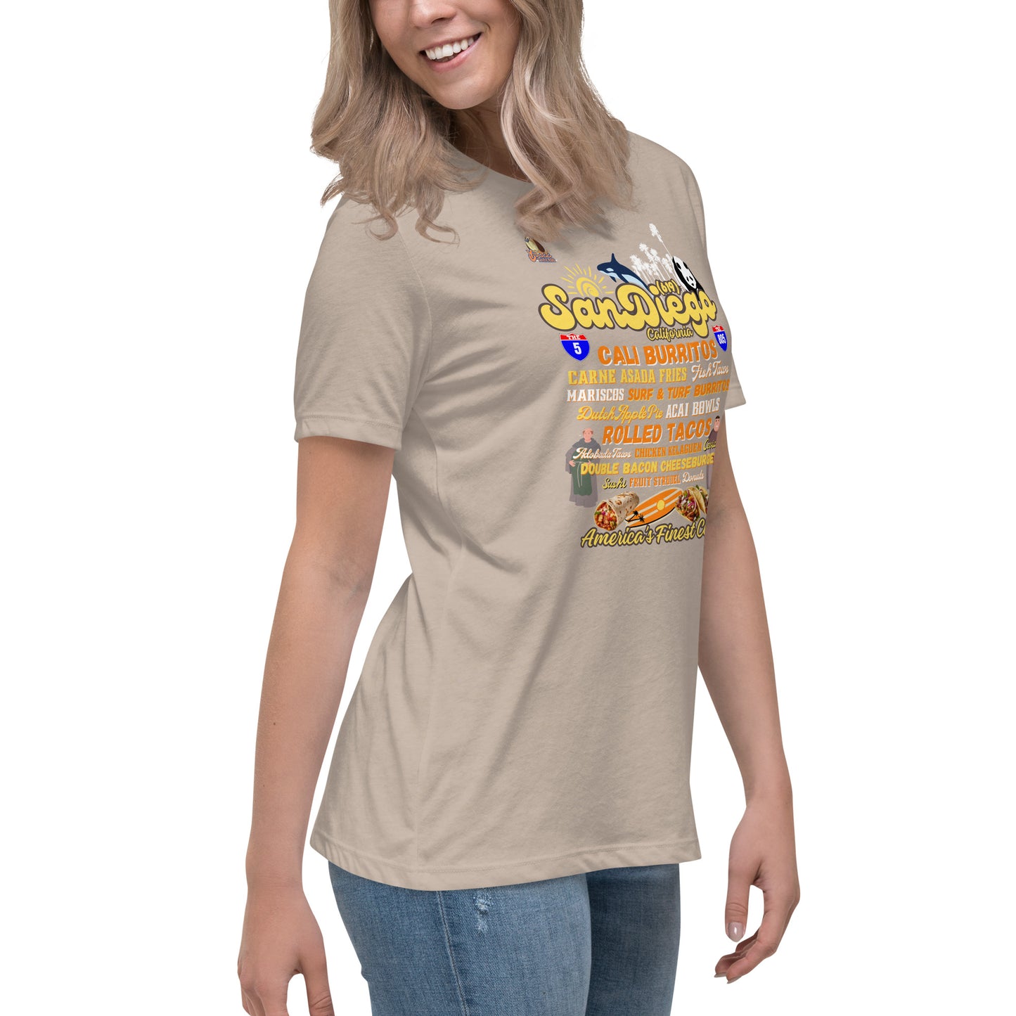 San Diego Friars Women's Relaxed T-Shirt (Bella + Canvas 6400)