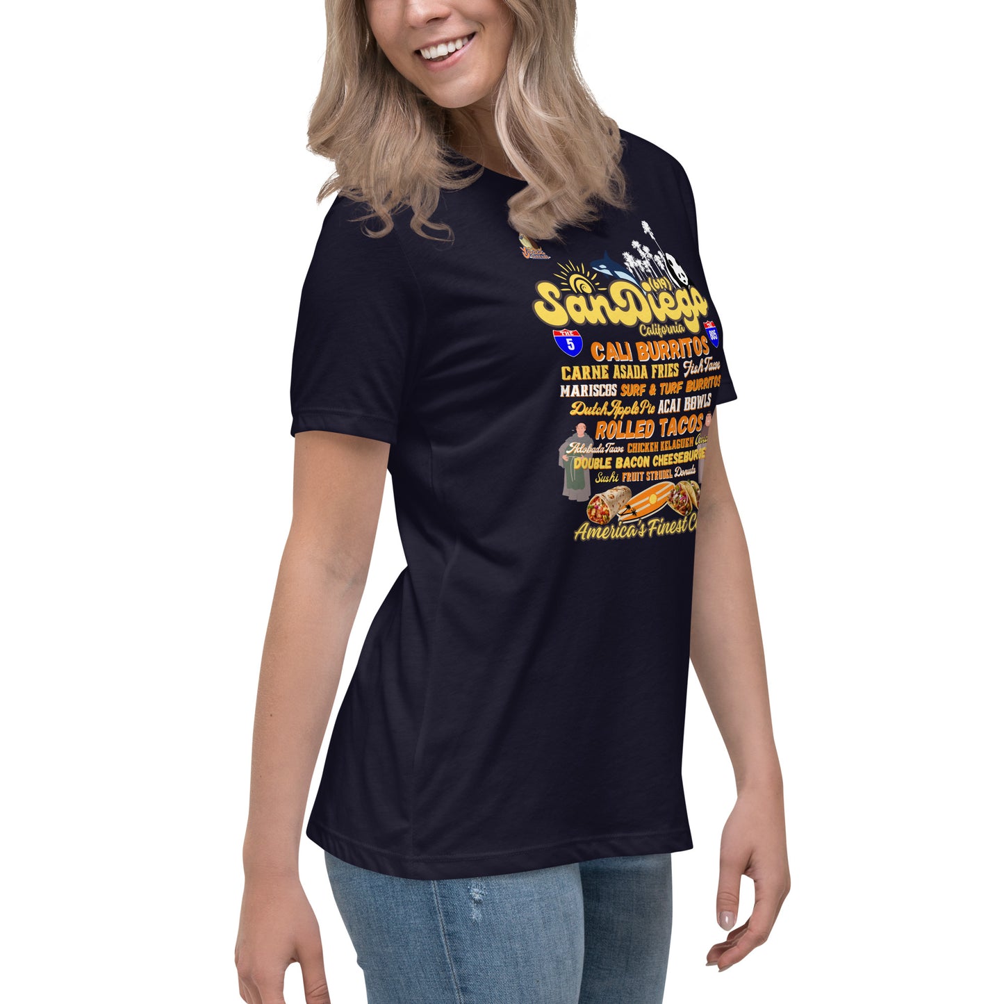 San Diego Friars Women's Relaxed T-Shirt (Bella + Canvas 6400)