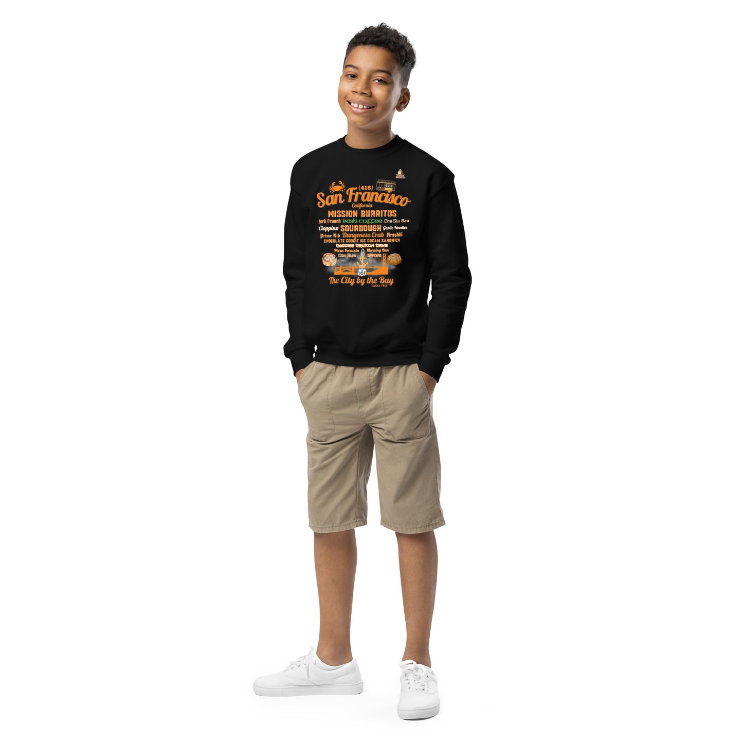 San Francisco Orange & Black Youth Sweatshirt (Gildan 18000B)