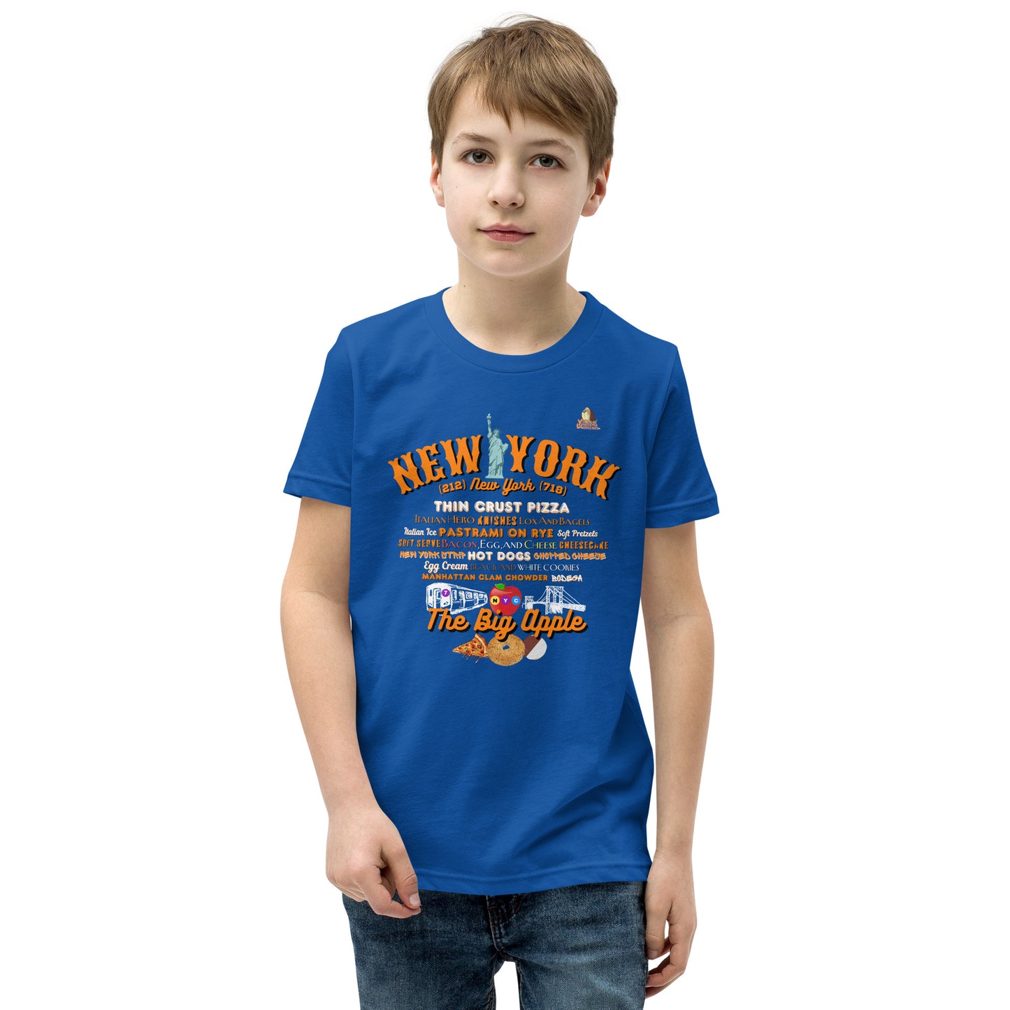 New York Amazins' (Queens) Youth Short Sleeve T-Shirt (Bella + Canvas 3001Y)