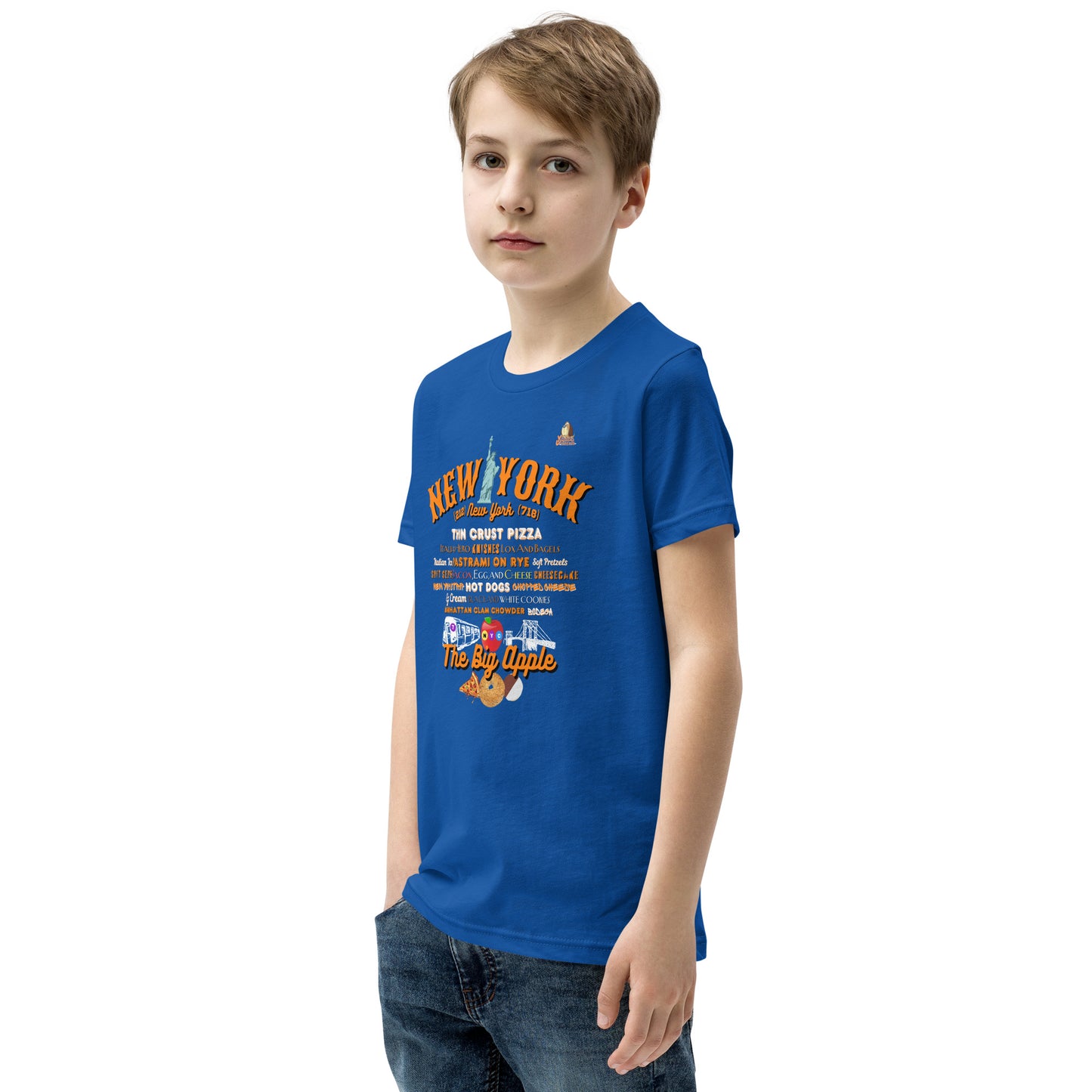 New York Amazins' (Queens) Youth Short Sleeve T-Shirt (Bella + Canvas 3001Y)